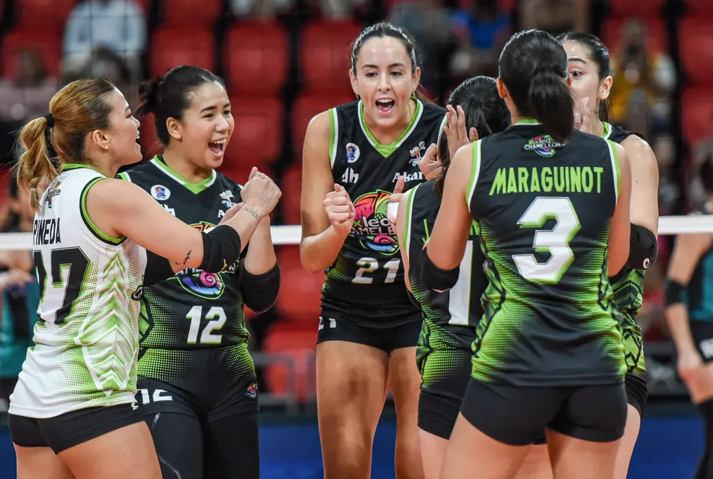 The Nxled Chameleons rose past the Galeries Tower Highrisers in a five-set marathon to take the 2024 Premier Volleyball League (PVL) Reinforced Conference opener on Tuesday, July 16, at the PhilSports Arena in Pasig City.