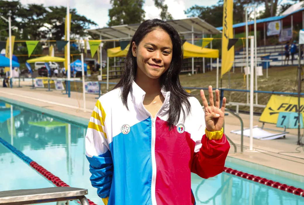 Filipina swimmer Quendy Fernandez notched four gold medals in the 11th BIMP-EAGA Friendship Games at the Ramon V. Mitra Sports Complex in Puerto Princesa, Palawan.