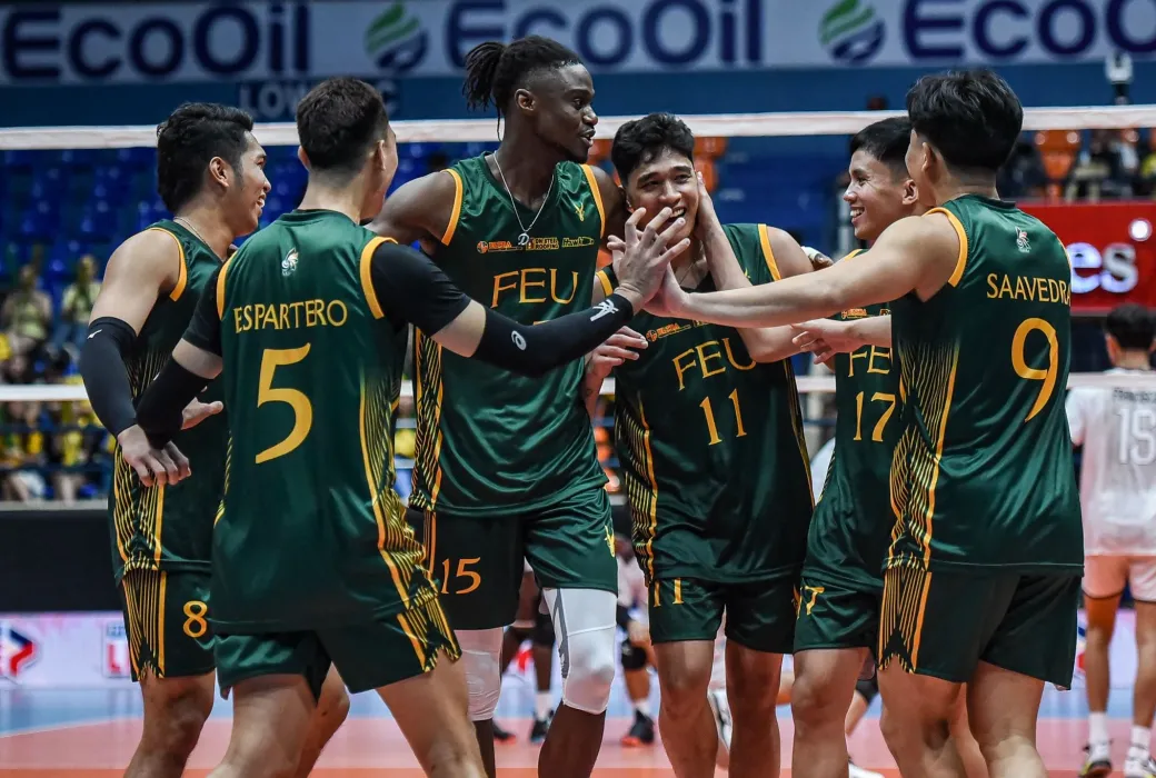 The FEU Tamaraws against the UP Fighting Maroons in the UAAP Season 87 men’s volleyball.