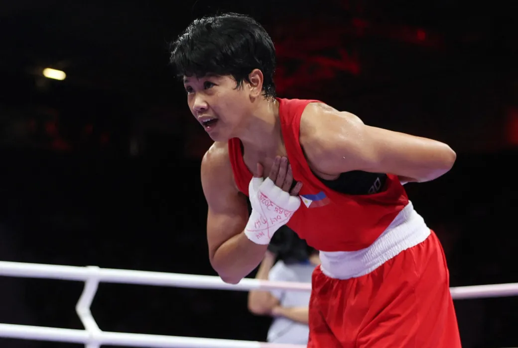 Aira Villegas gifts herself with the best possible present on her 29th birthday as she advances to the women’s 50kg quarterfinals in the Paris Olympics early Friday, August 2 (Manila time).