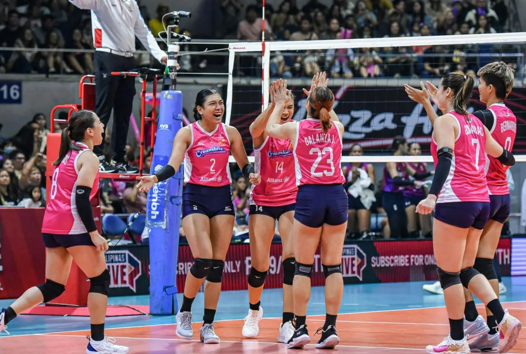 Creamline bounced back from a failed third-set rally against sibling rival Choco Mucho, 25-22, 25-20, 30-32, 25-20, in the 2024-25 Premier Volleyball League (PVL) All-Filipino Conference at the Smart Araneta Coliseum on Tuesday, December 3.