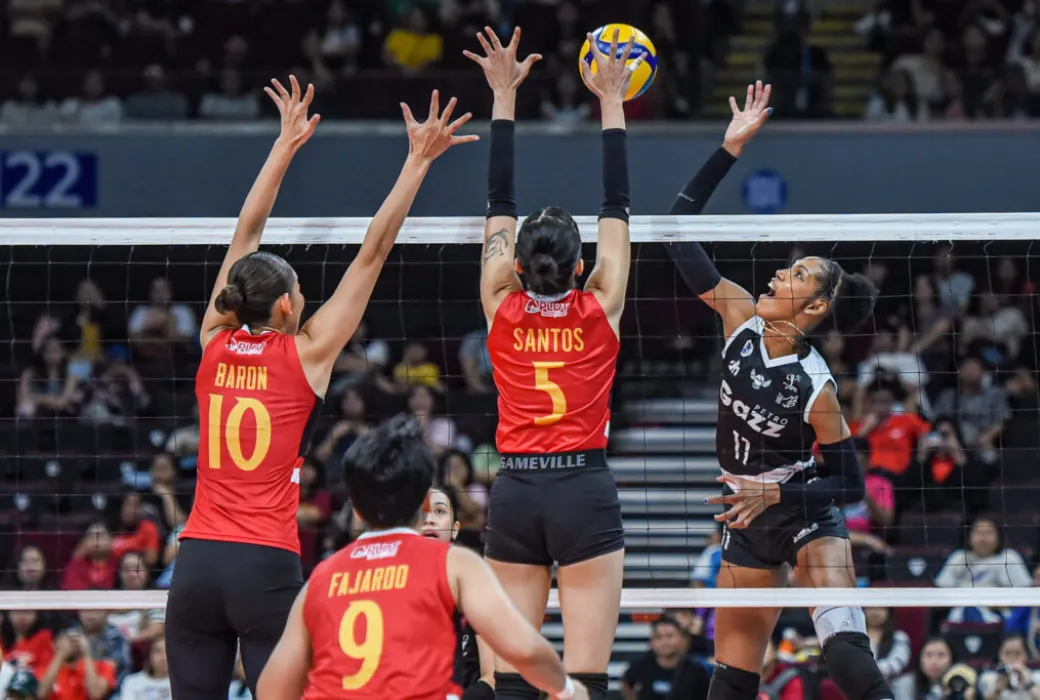 The Petro Gazz Angels bolstered their quarterfinal chances in the Premier Volleyball League (PVL) Reinforced Conference with a hard-fought five-set victory over the PLDT High Speed Hitters on Saturday, August 17, at the SM Mall of Asia Arena.