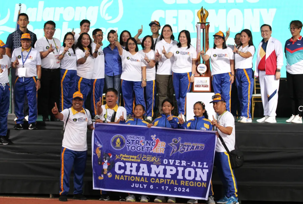 The National Capital Region emerged as the 2024 Palarong Pambansa champion as it once again proved to be the supreme destination for the Philippines’ top young athletes concluding the event with a collection of 98 gold medals, 66 silvers, and 74 bronzes on Tuesday, July 16, held in Cebu City.