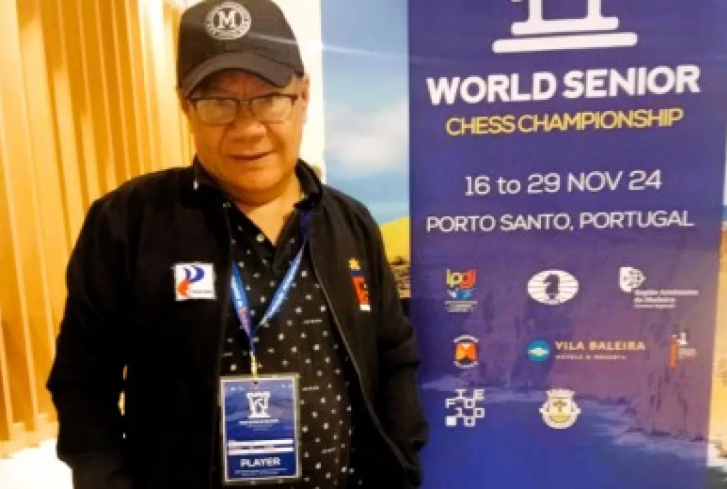 Filipino International Master Chito Danilo Garma defeated Lithuanian Grandmaster Maxin Novik to win his third consecutive win after the fourth period of the 32nd World Senior Chess Championship at Hotel Baleira in Porto Santo Island, Portugal.