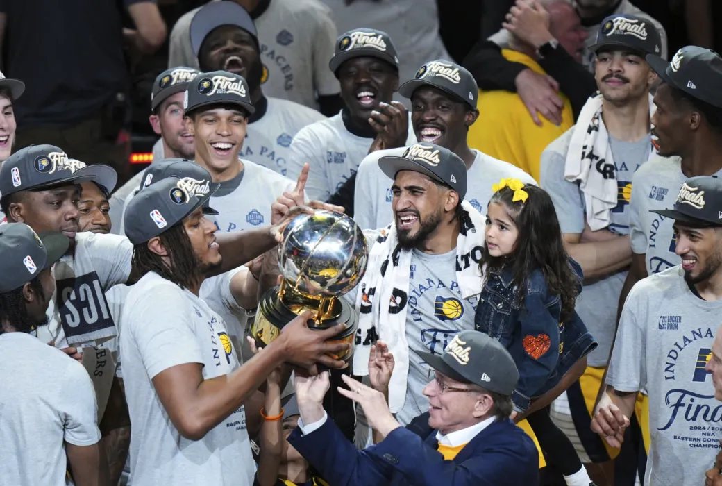 The Indiana Pacers won the Eastern Conference Finals title.