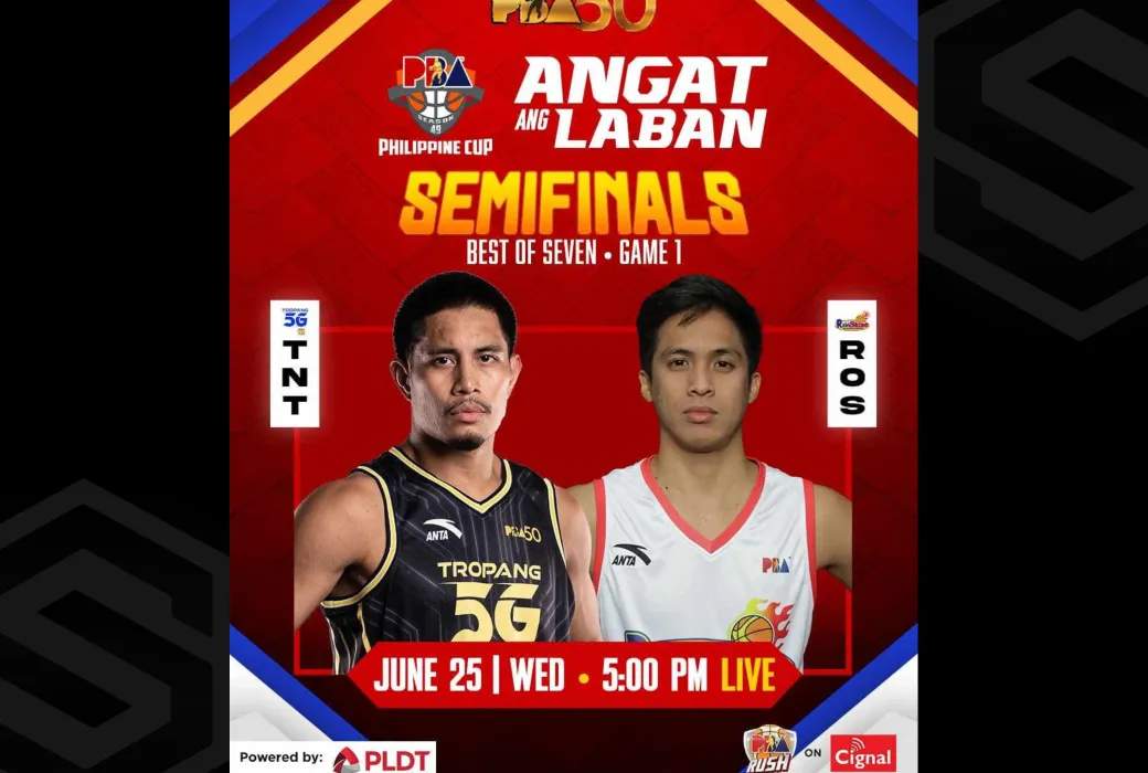 TNT-Rain or Shine begins their Semis series.